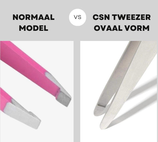 Wat is het verschil tussen een schuine en een ovale pincet?